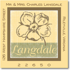 Name Doodles - Square Address Labels/Stickers (Leonie Yellow)